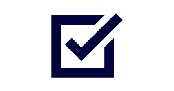 Decorative icon image of a check mark. 